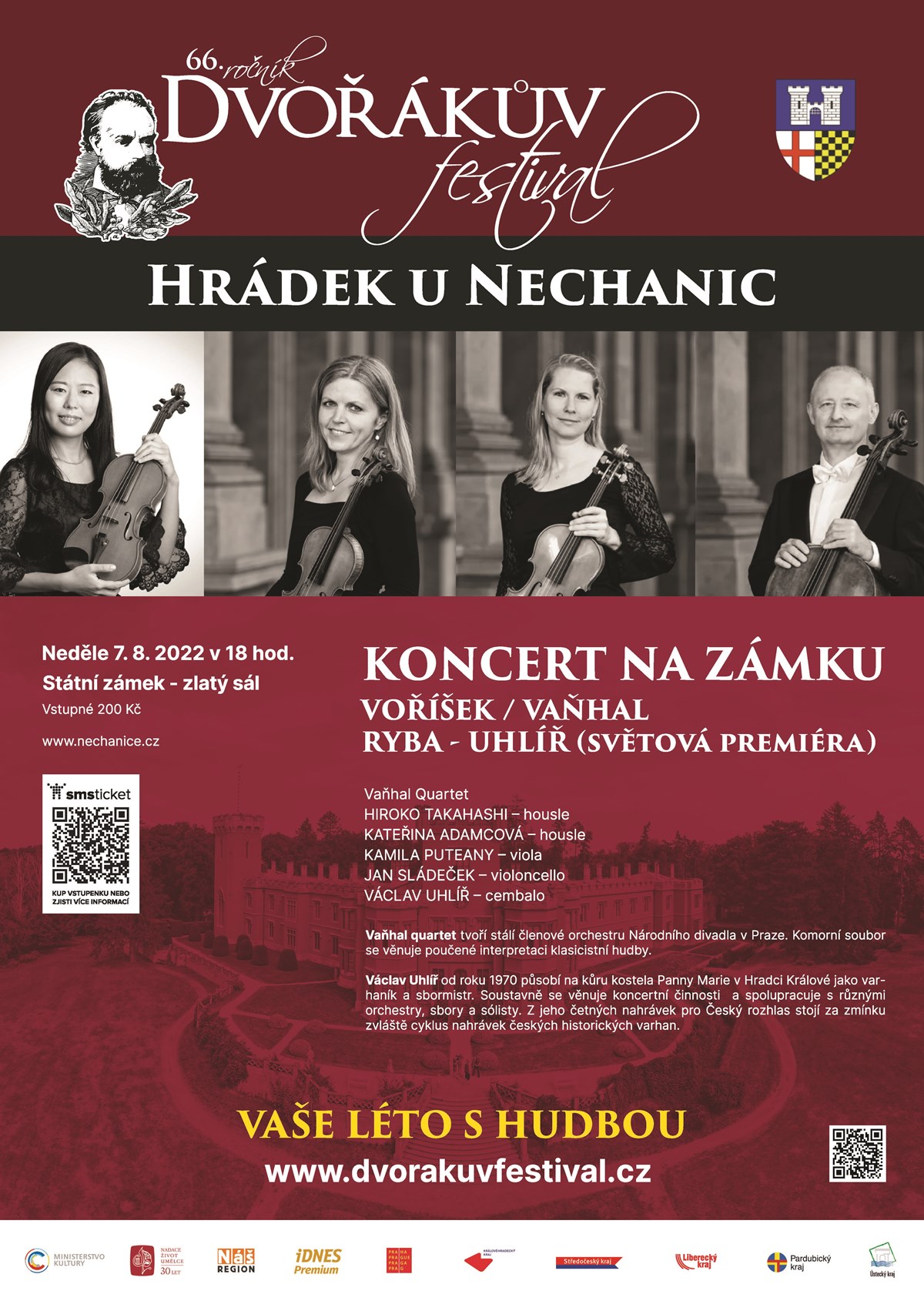 Dvořákův festival - Vaňhal Quartet (koncert na zámku)