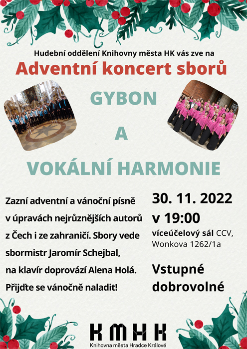 Adventní koncert sborů Gybon a Vokální Harmonie