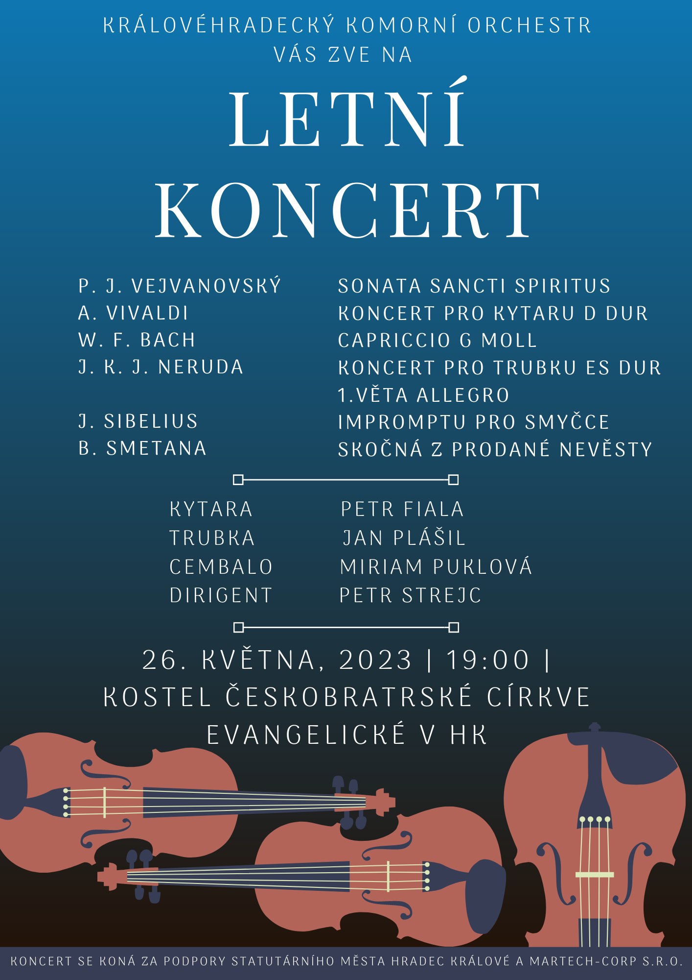 Letní koncert Královéhradeckého komorního orchestru