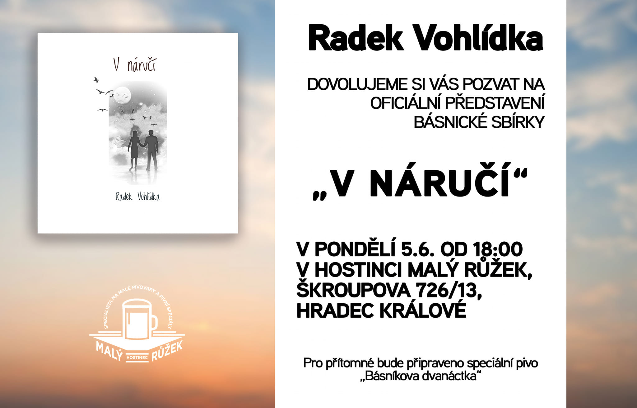 Radek Vohlídka - V náručí (představení básnické sbírky)